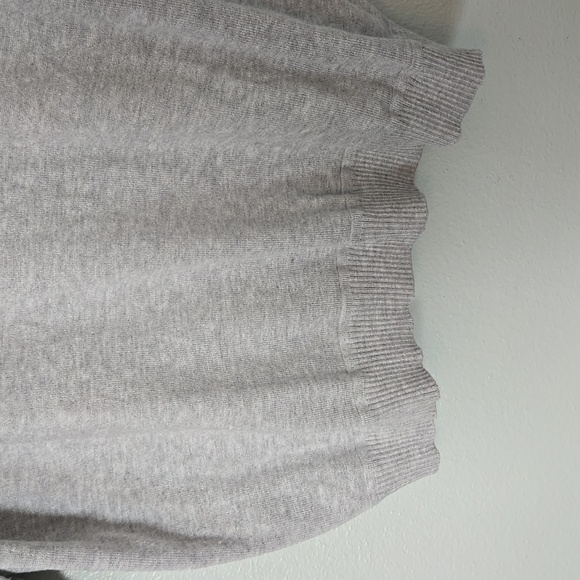 Marled | Gray Puff Sleeve Sweater Top Size Large - Picture 6 of 9